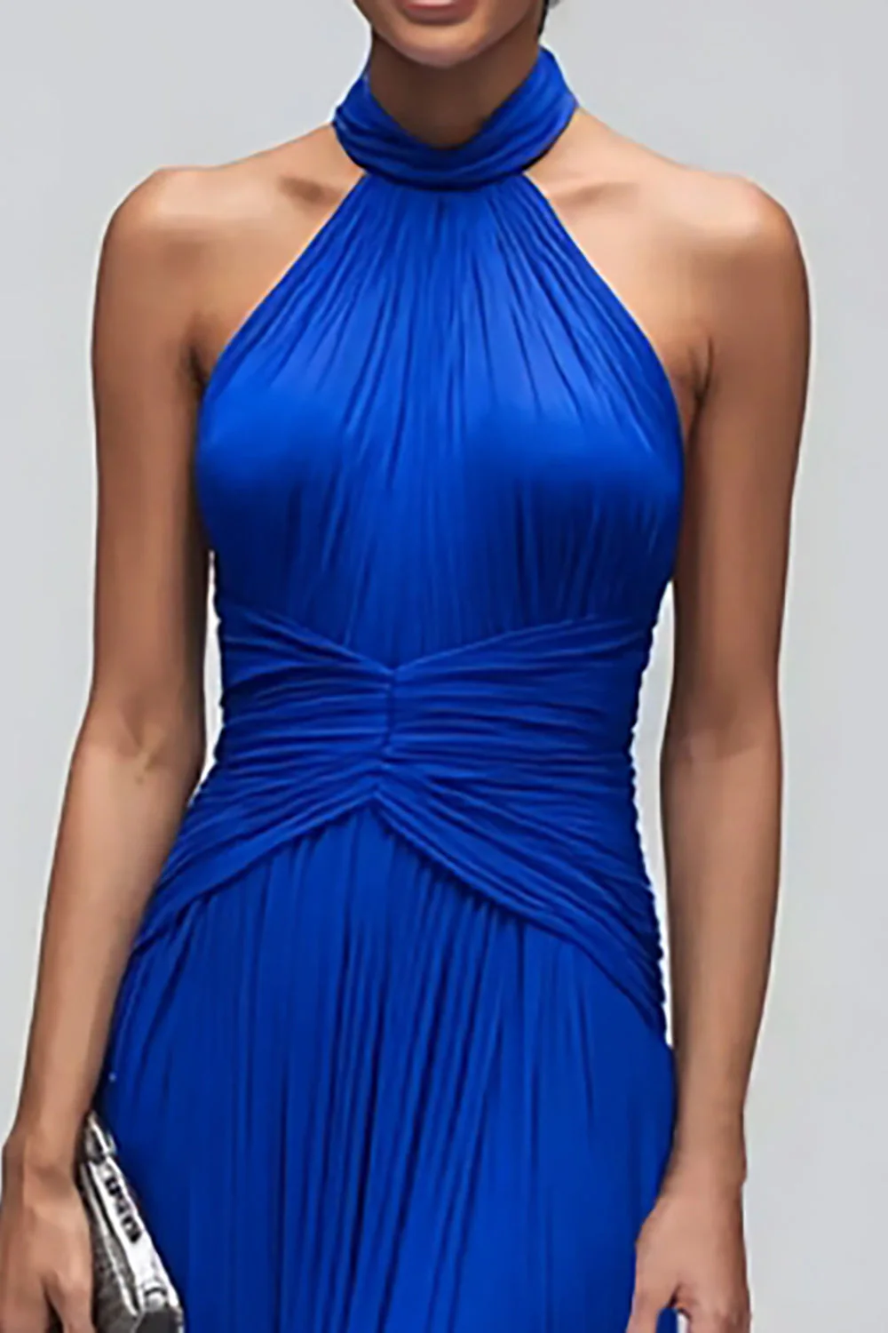 Robe maxi formelle dos nu bleu royal - Image 3
