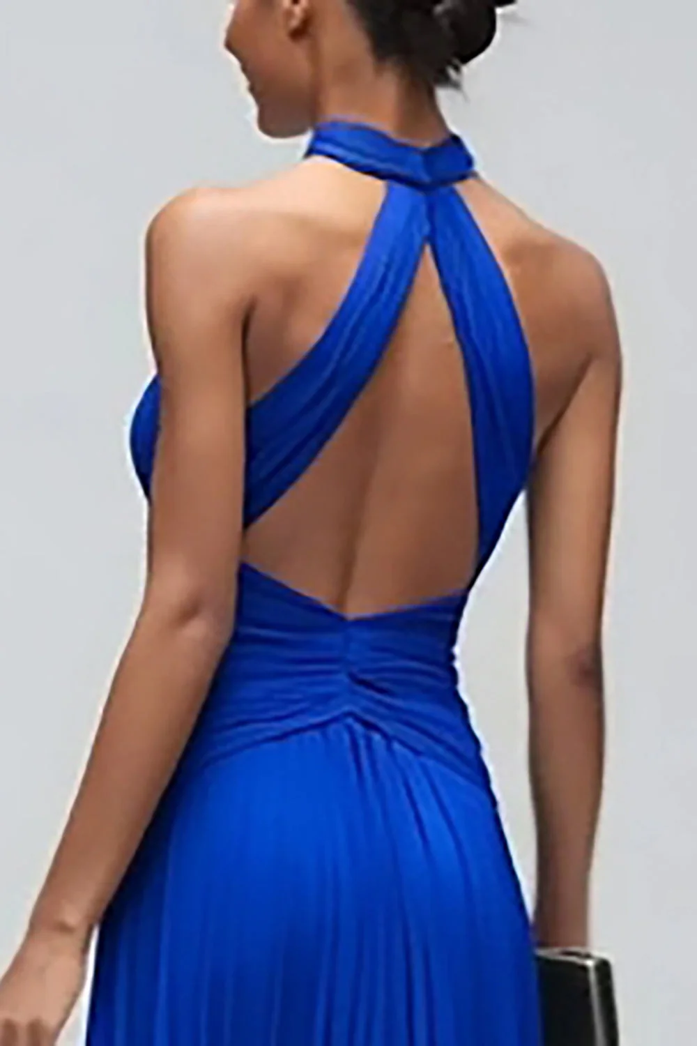 Robe maxi formelle dos nu bleu royal - Image 4
