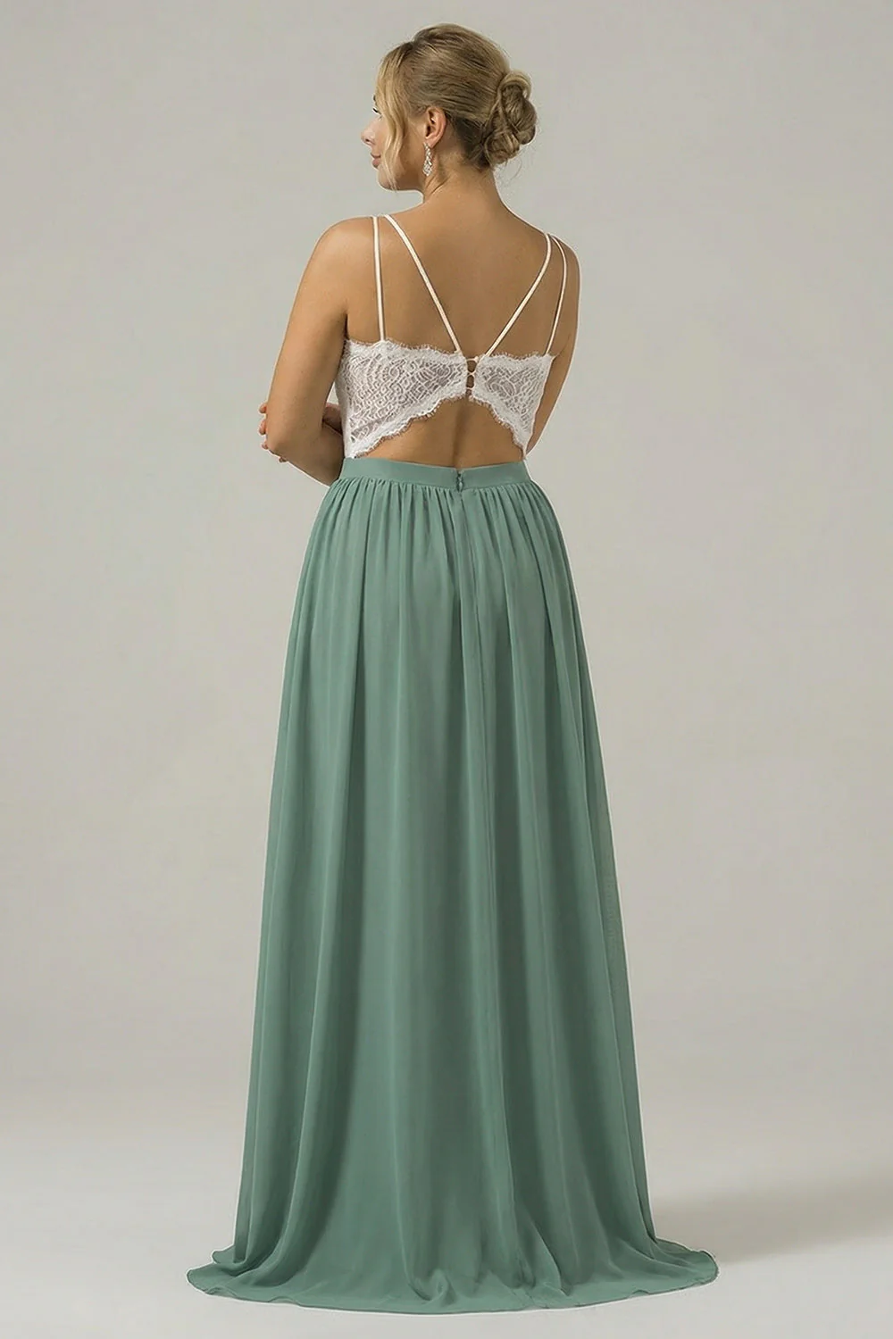 Robe mère de la mariée en chiffon en chiffon A Line Lace plus size - Image 2