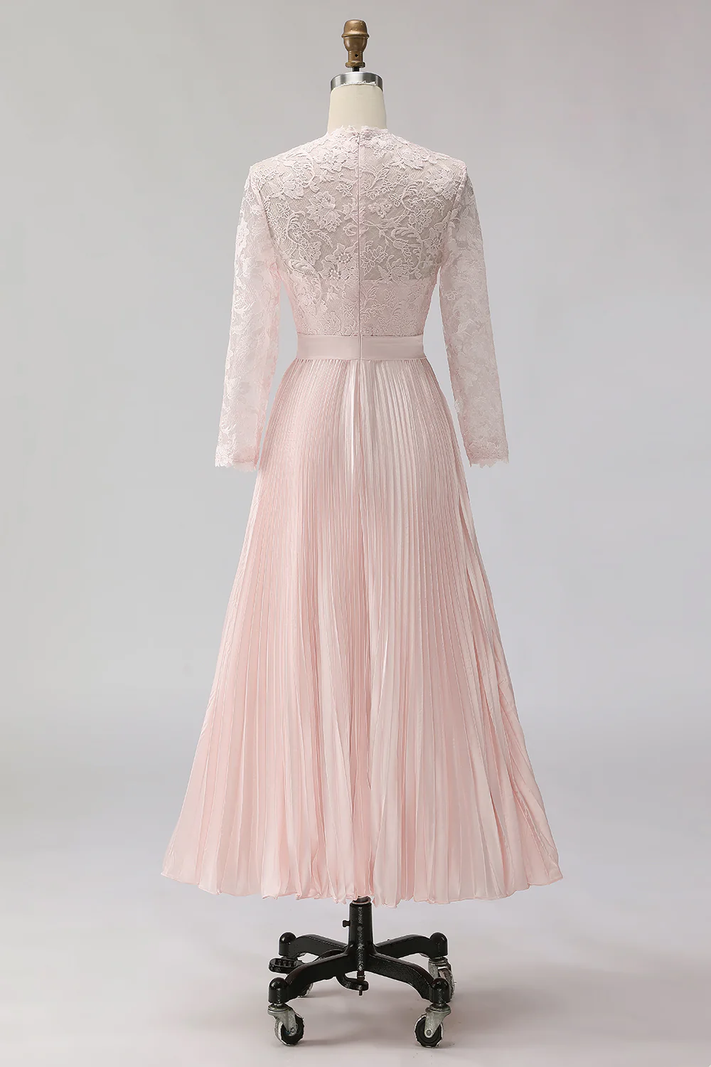 Robe midi midi Mother of the Bride à la robe rose rose blush rose à plis - Image 2