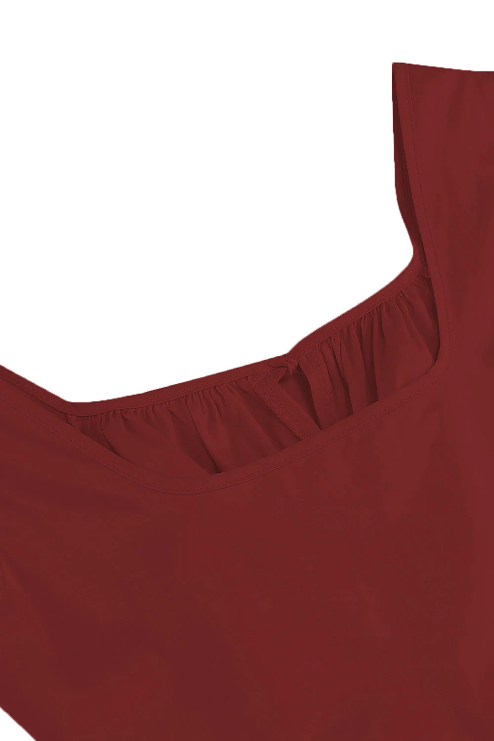 Robe midi trapèze à col carré bleu des années 1950 - Image 10
