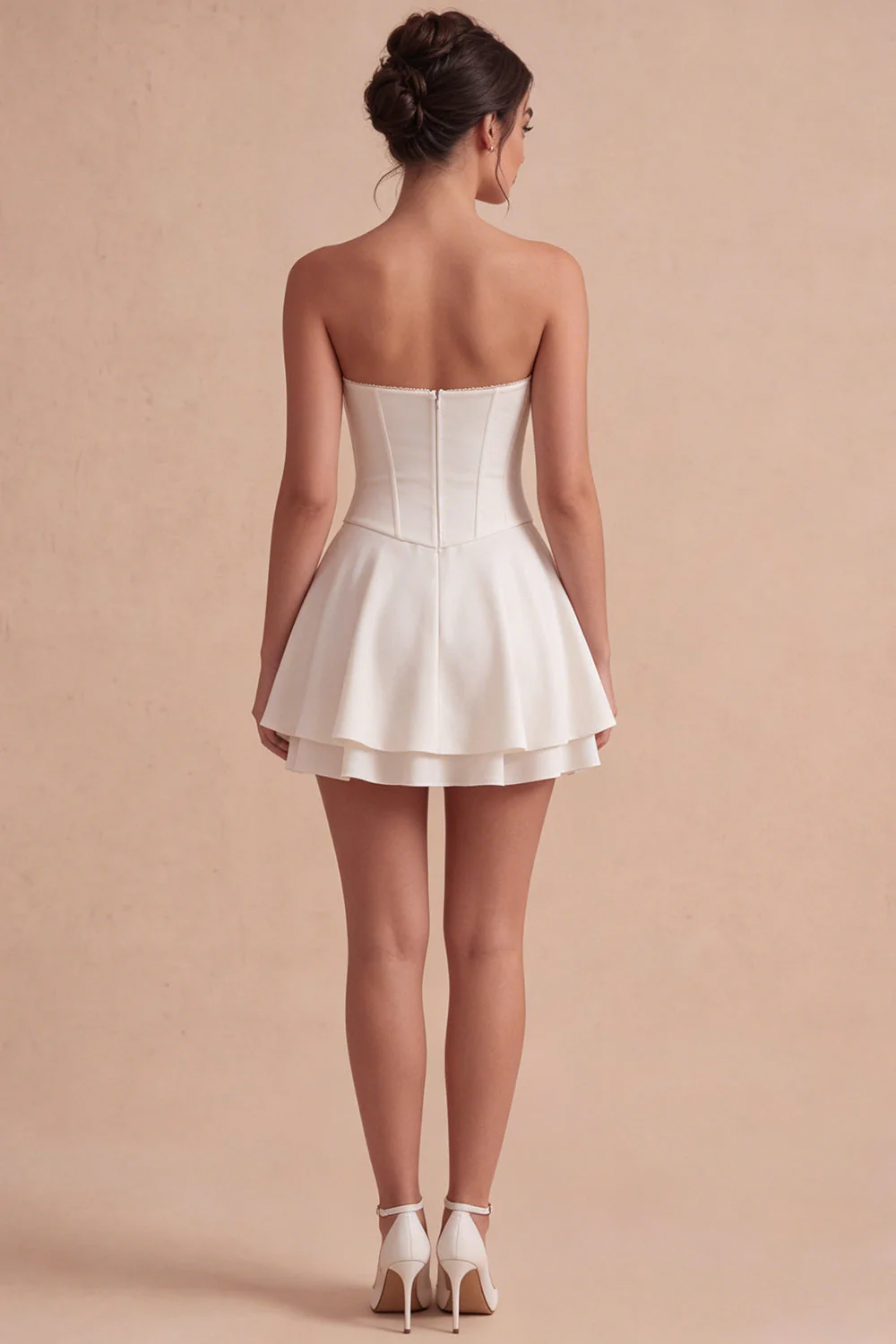Robe mini corset blanche A String Bustless - Image 2