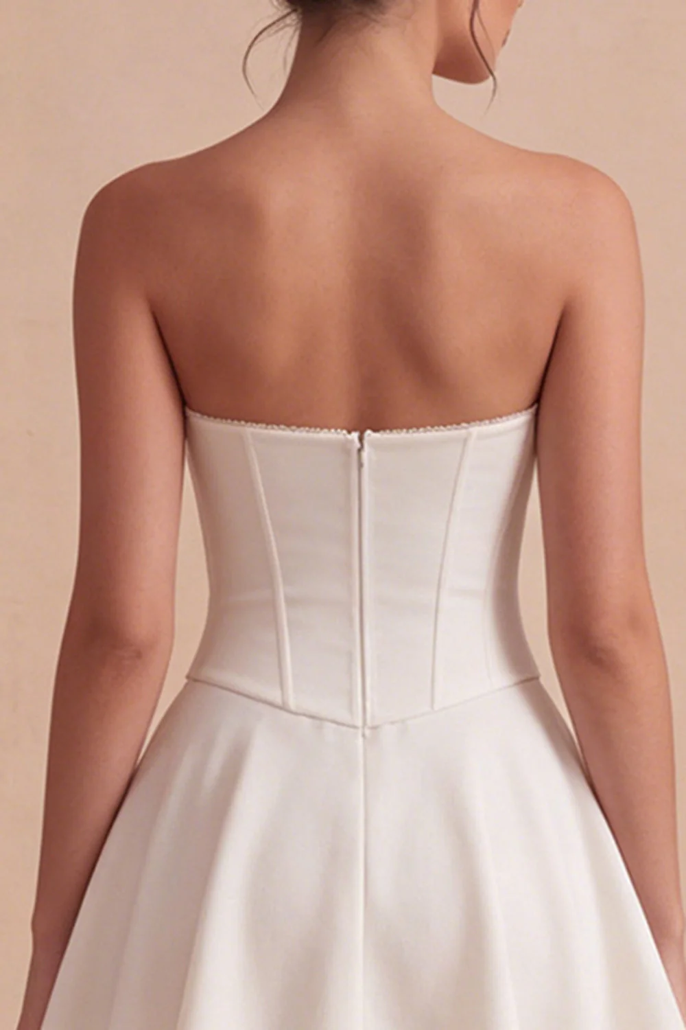 Robe mini corset blanche A String Bustless - Image 4