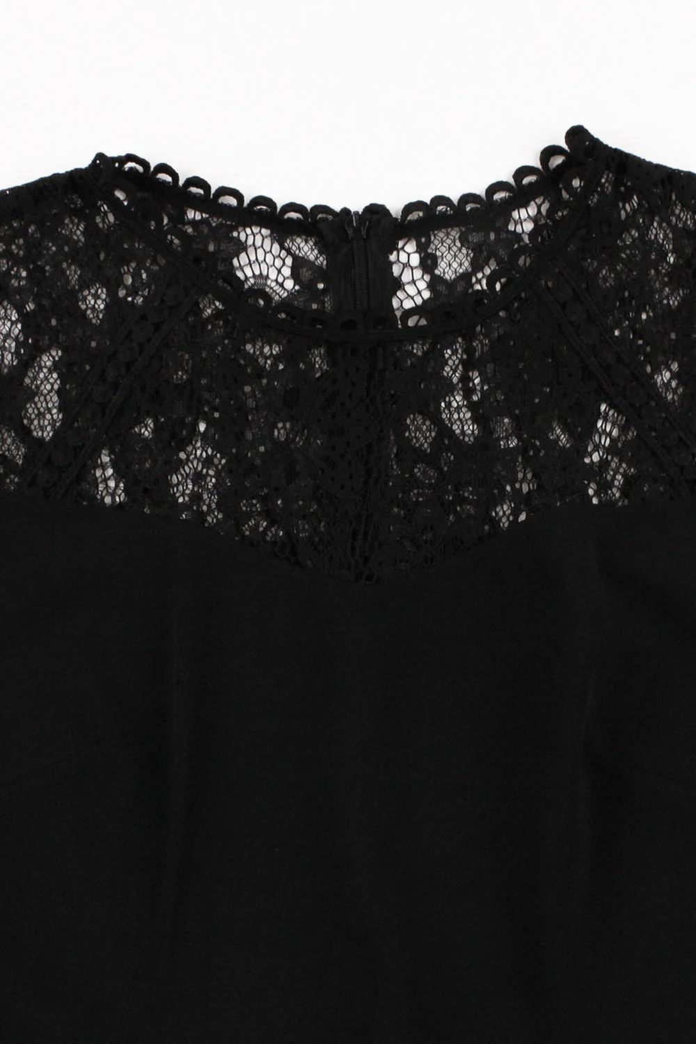 Robe noire swing des années 50 avec dentelle - Image 3