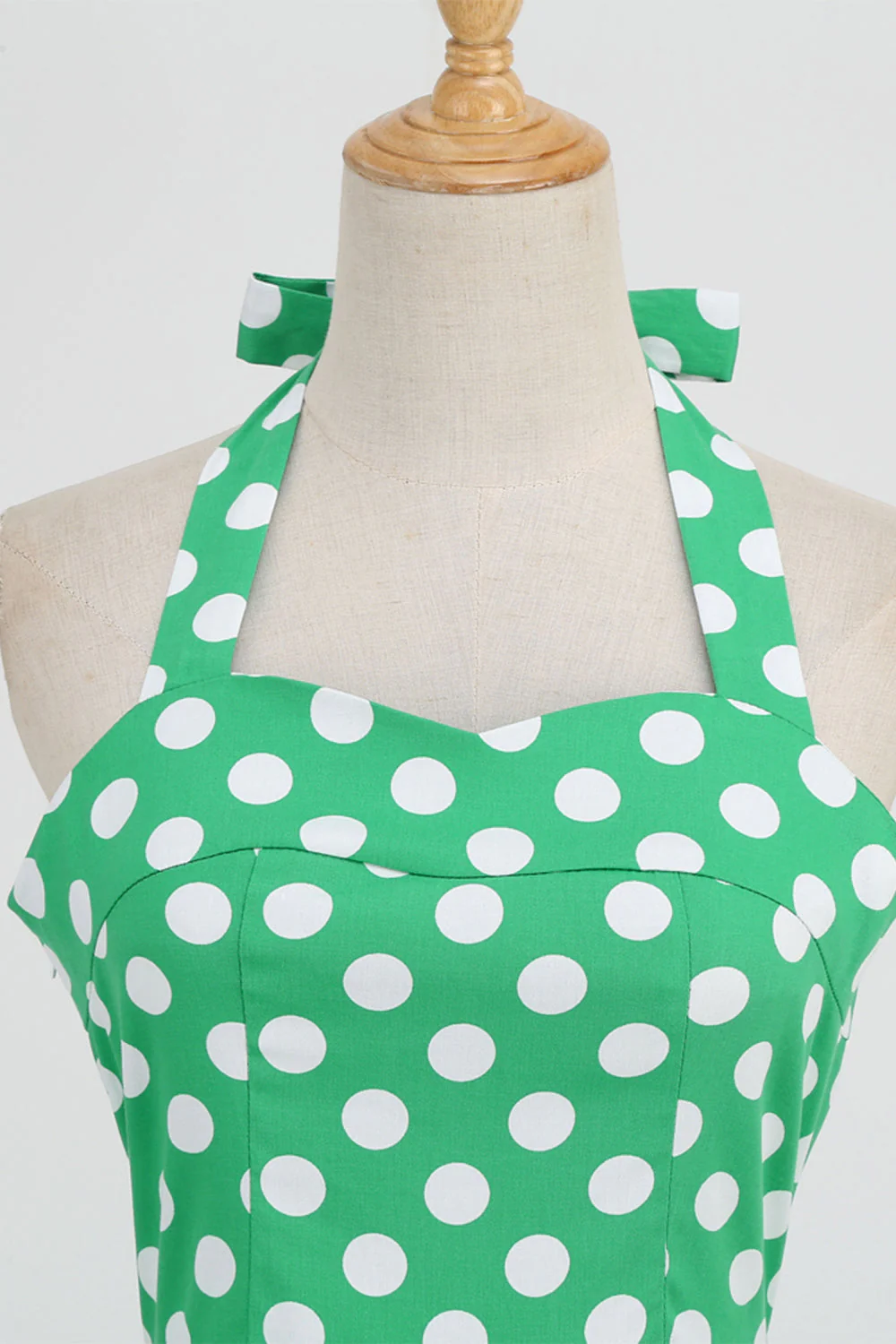 Robe pin up green Polka Dots années 1950 - Image 4