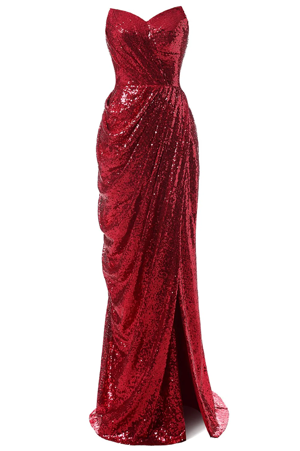 Robe rouge sirène à paillettes