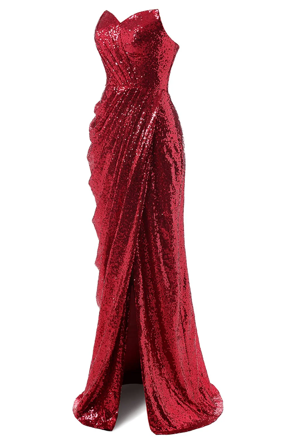 Robe rouge sirène à paillettes - Image 3