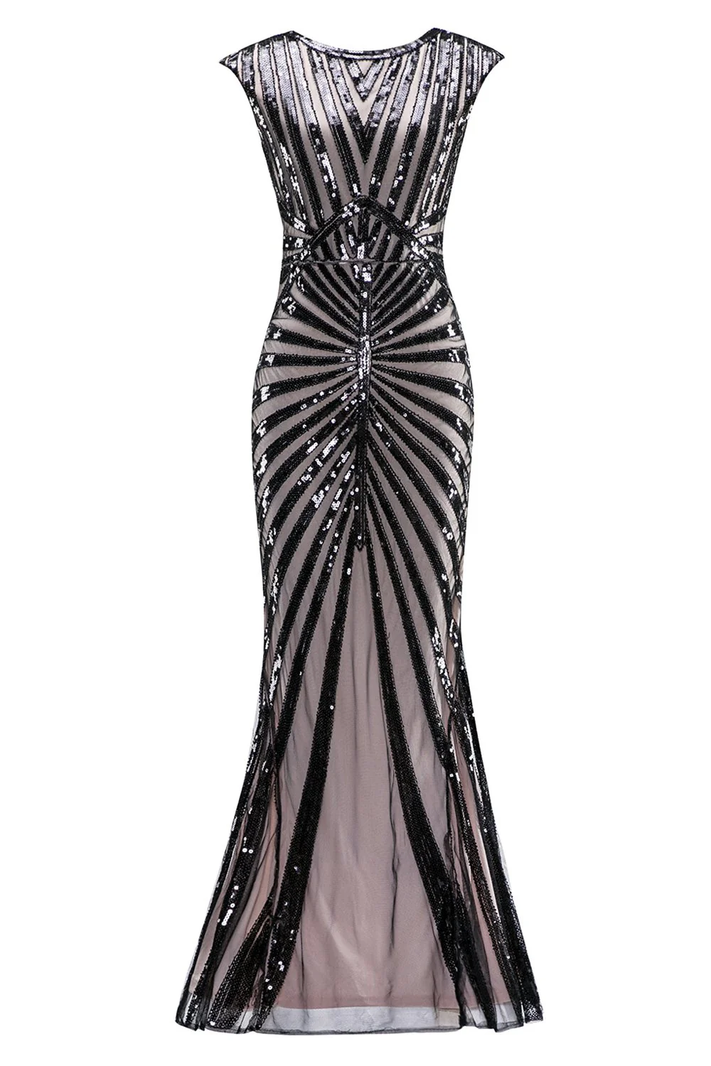 Robe Sirène Année 1920 Gatsby Flapper avec paillettes - Image 7