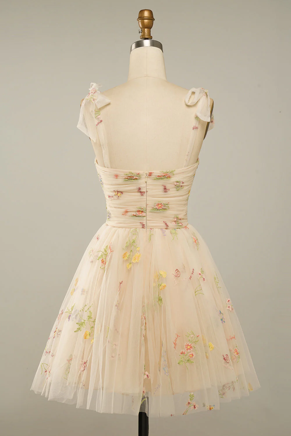 Robe verte courte A-Line Cocktail avec broderie - Image 10