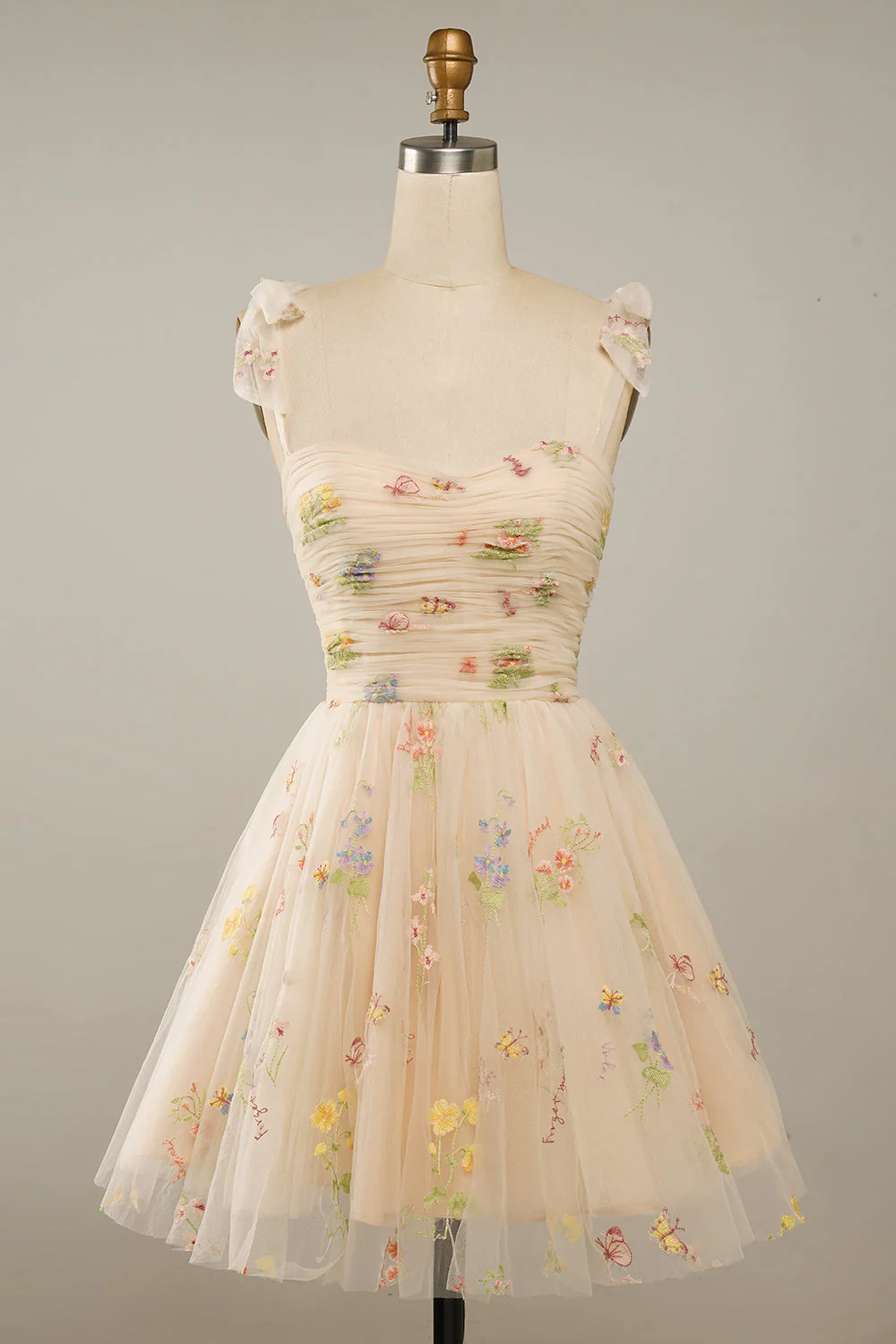Robe verte courte A-Line Cocktail avec broderie - Image 9