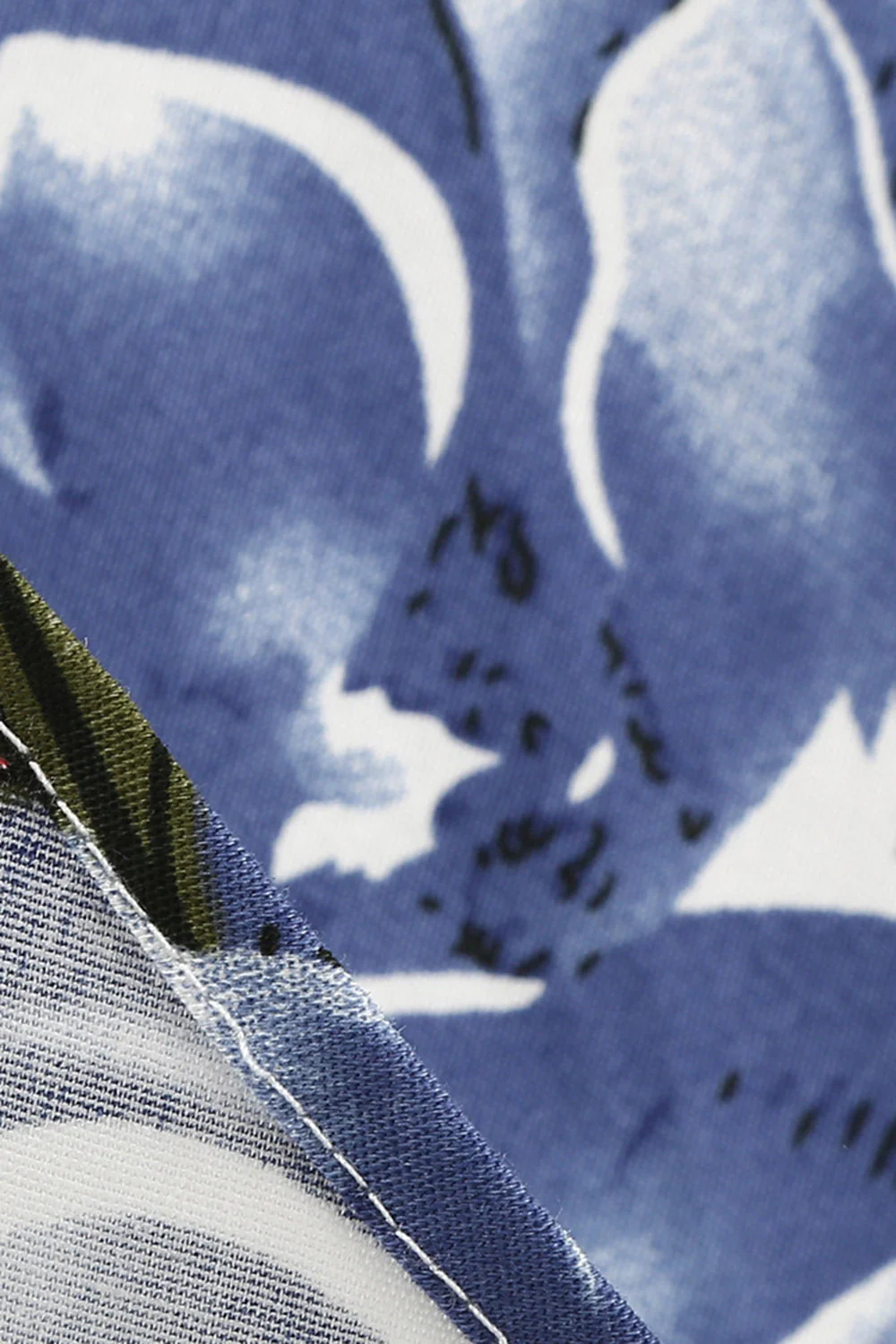 Robe vintage à col carré bleu à imprimé floral des années 1950 - Image 4