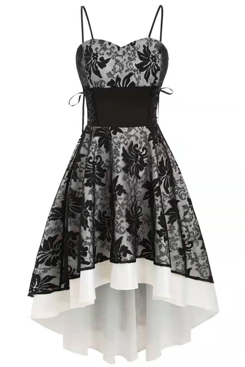 Robe vintage en dentelle haute-basse - Image 6