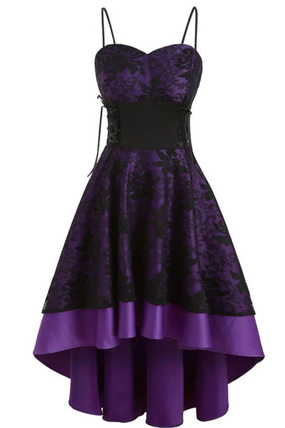 Robe vintage en dentelle haute-basse - Image 7