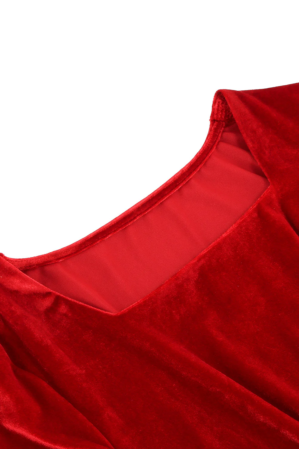 Robe vintage Red Velvet Midi A-line - Image 5