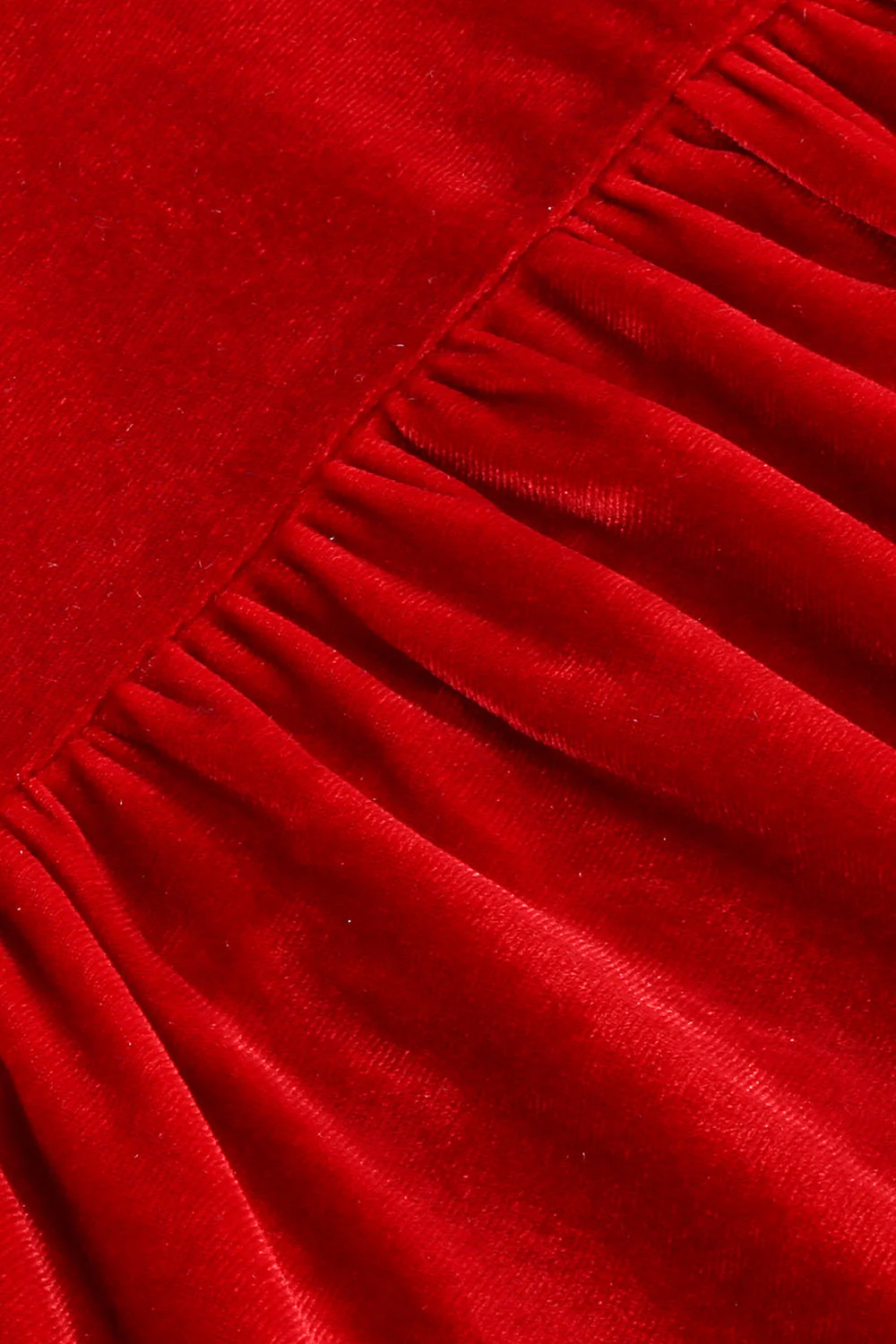 Robe vintage Red Velvet Midi A-line - Image 6