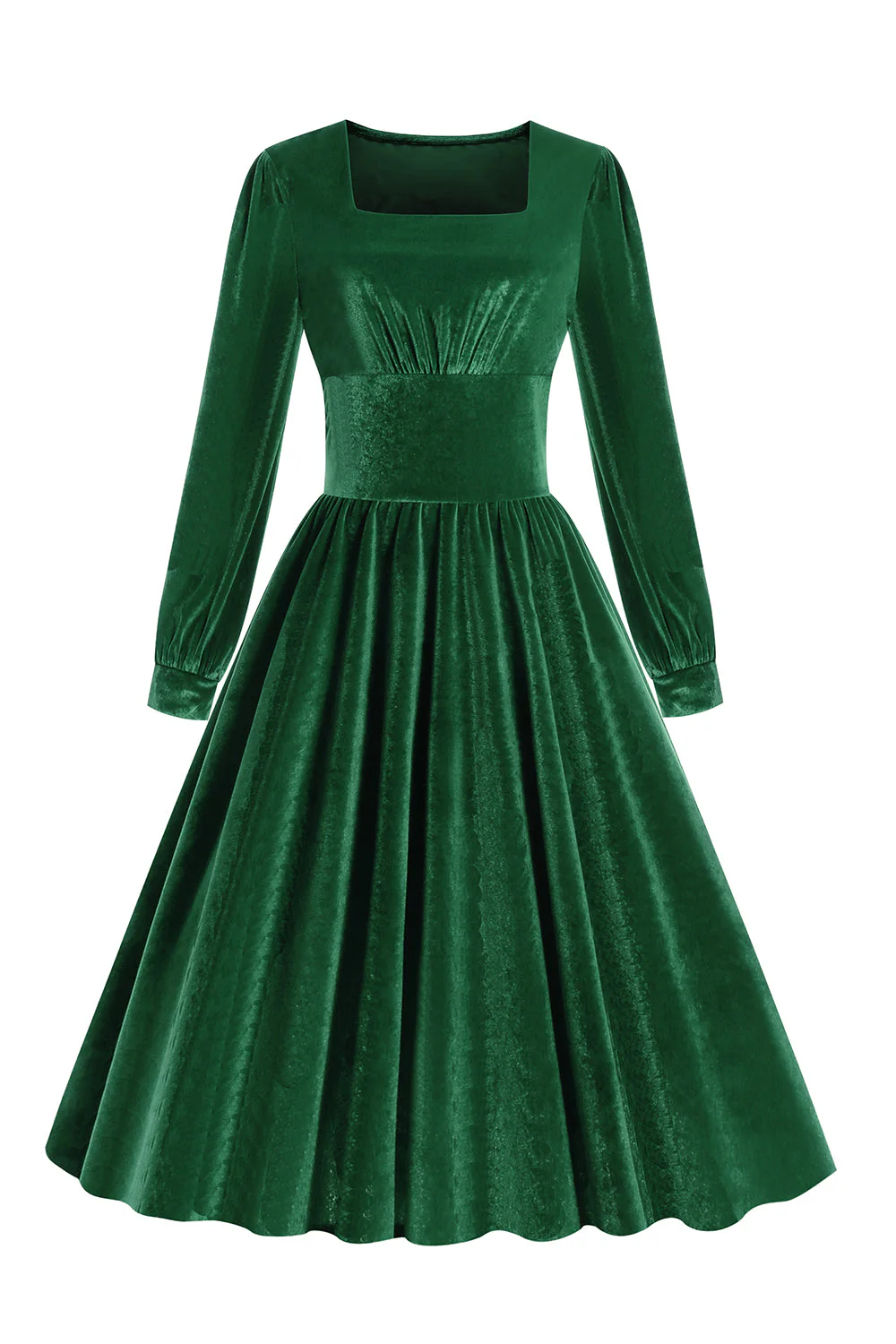 Robe vintage Red Velvet Midi A-line - Image 7