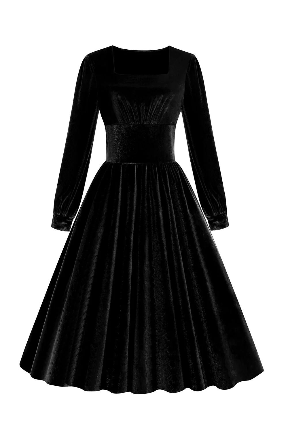 Robe vintage velours velours vert - Image 5