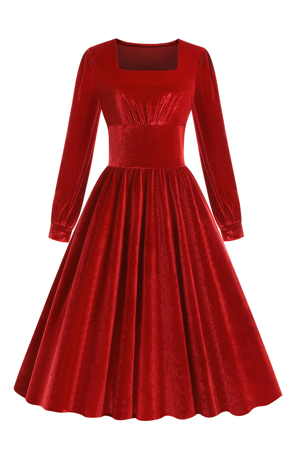 Robe vintage velours velours vert - Image 6