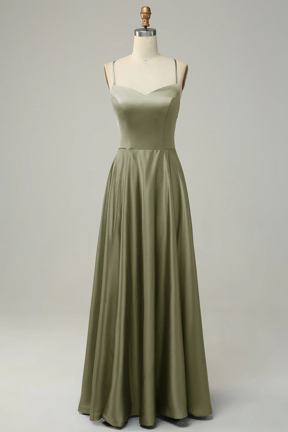 Rose Désert Halter A Line Robe de demoiselle d’honneur longue - Image 11