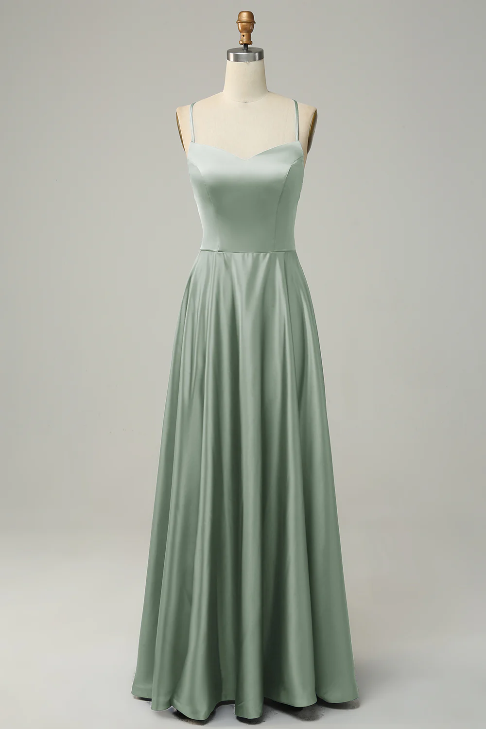 Rose Désert Halter A Line Robe de demoiselle d’honneur longue - Image 3