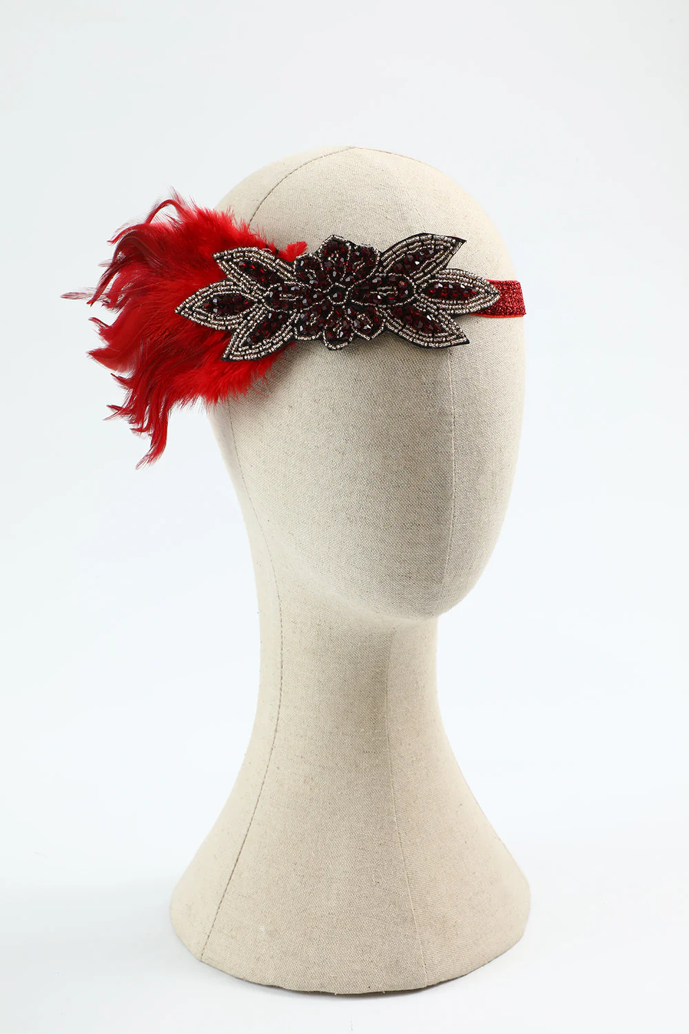 Rouge Cinq pièces Ensemble d’accessoires de fête des années 20 - Image 2