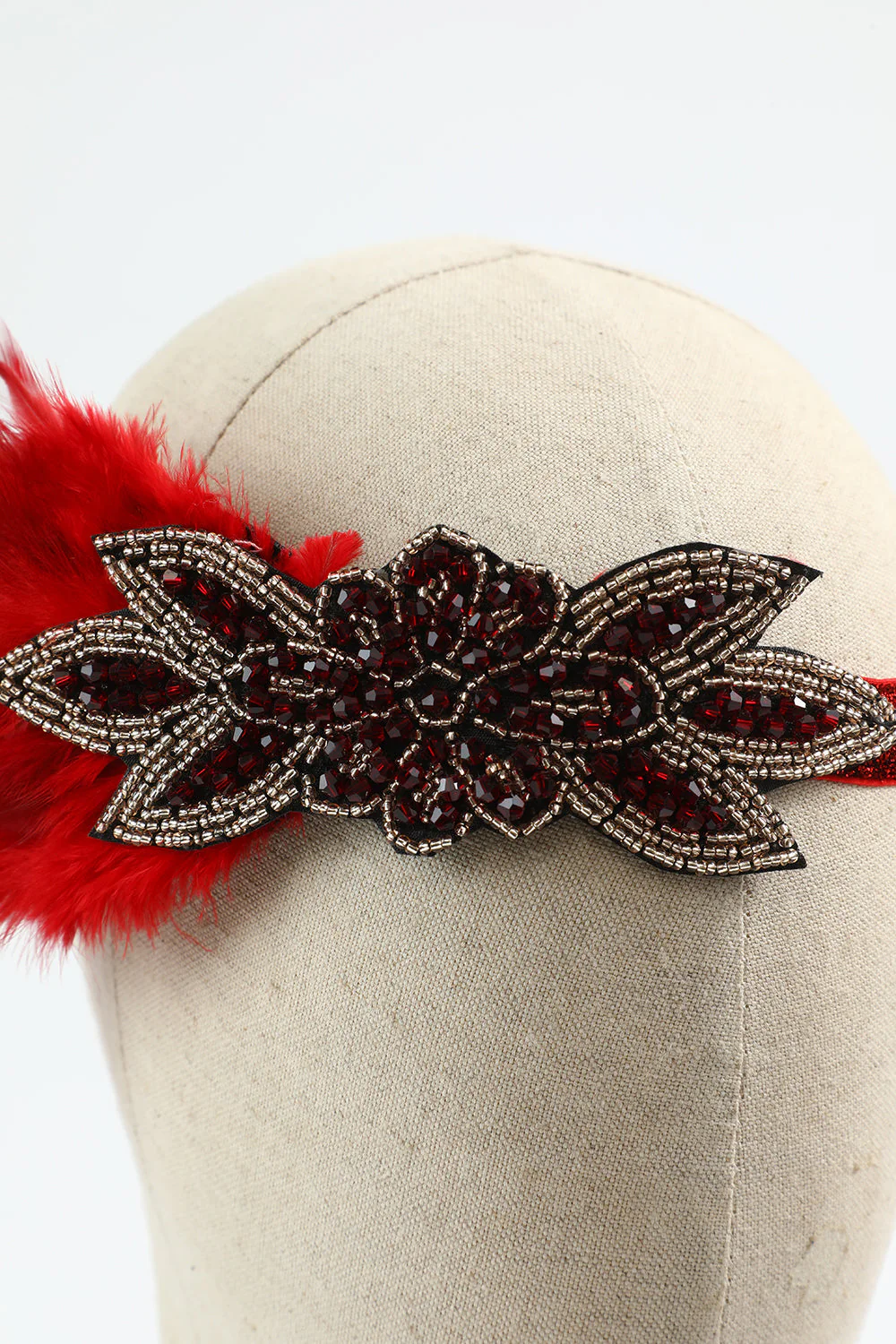 Rouge Cinq pièces Ensemble d’accessoires de fête des années 20 - Image 3