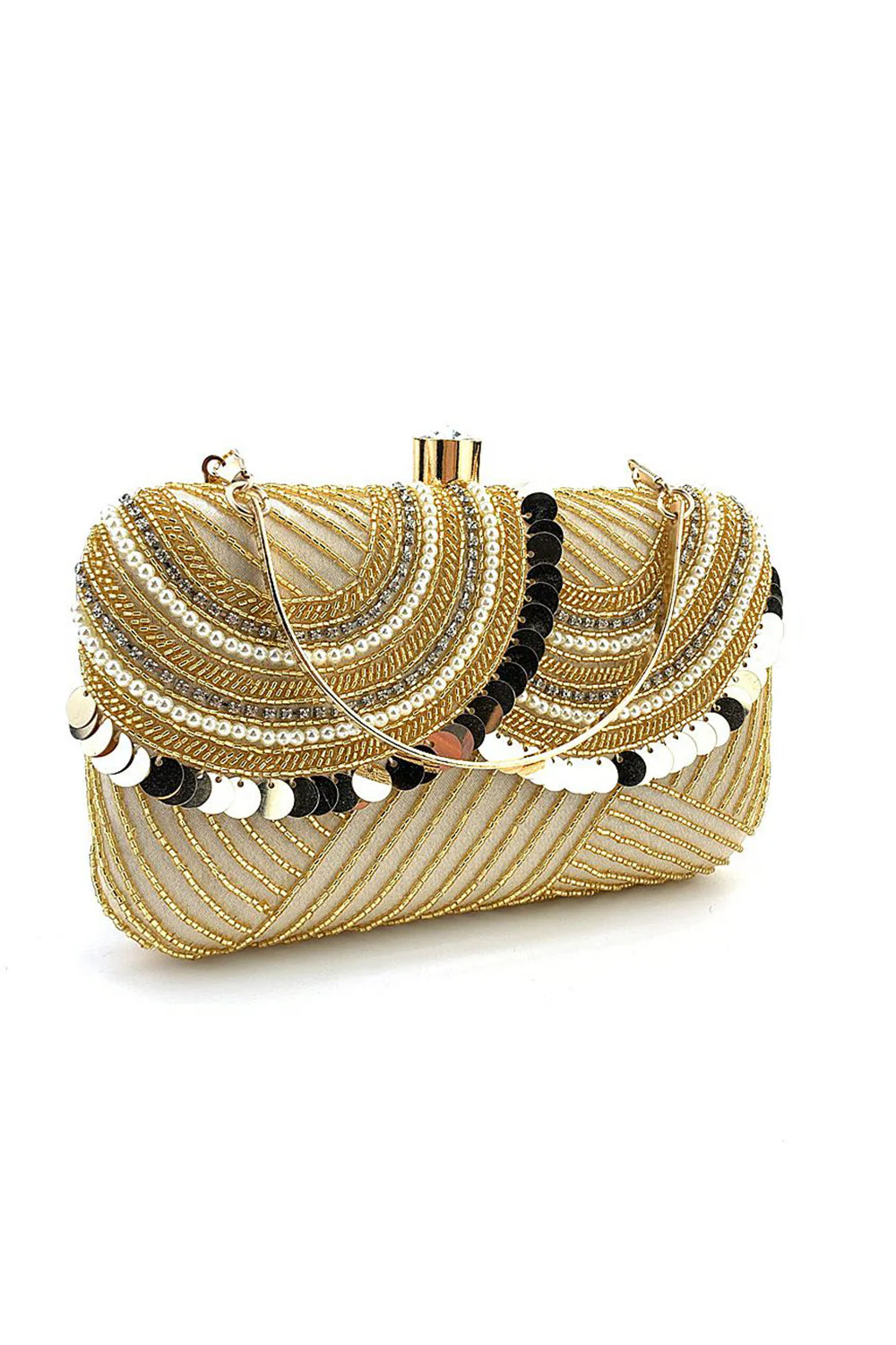 Sac à main MIni Black Beaded Party avec paillettes - Image 6
