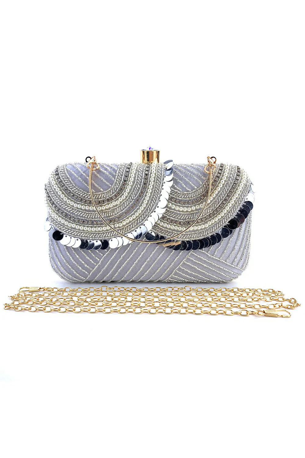 Sac à main MIni Black Beaded Party avec paillettes - Image 7