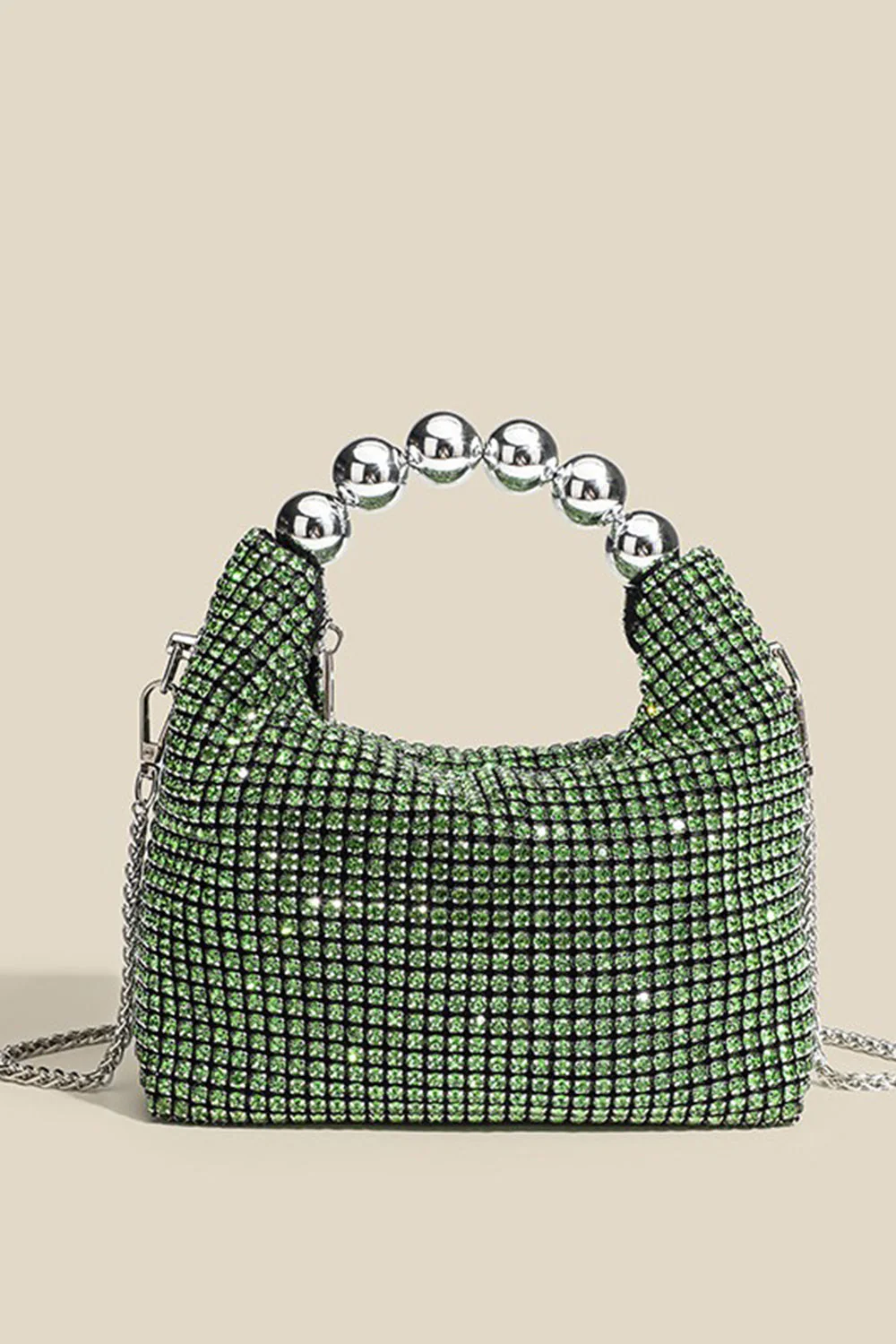 Sac seau noir pailleté avec chaînes - Image 2