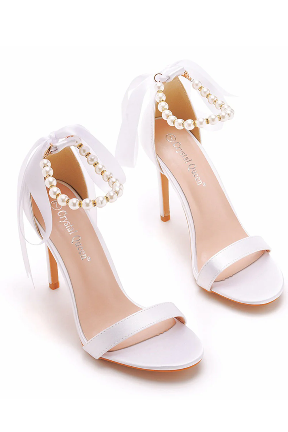 Sandales à talons aiguilles en fausse perle à la mode pour femmes - Image 6