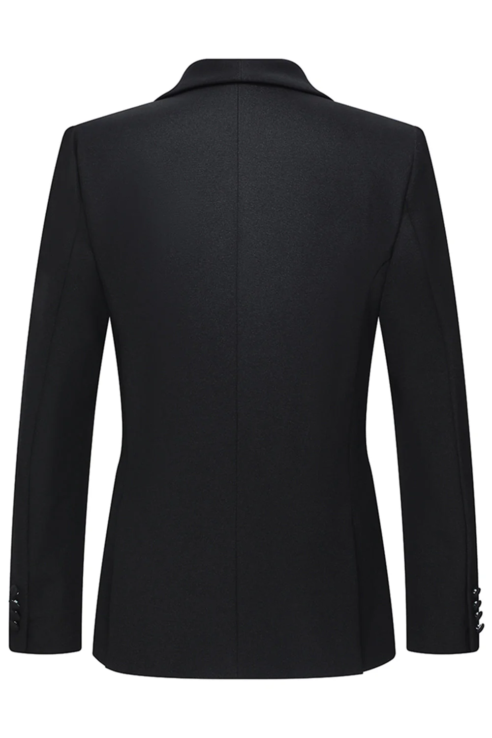 Shawl Lapel Noir 3 Pièces One Button Costumes d’affaires pour hommes - Image 3
