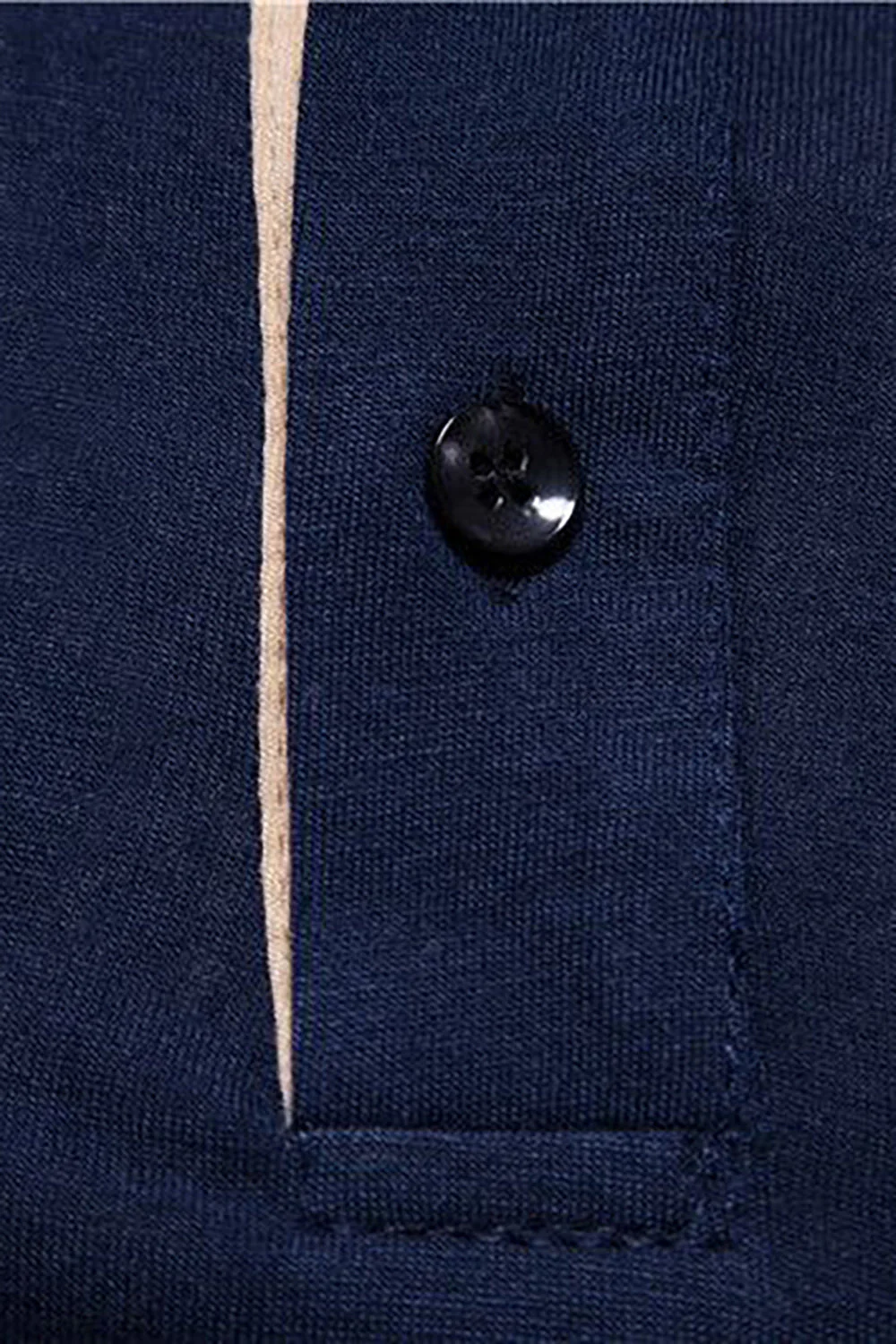 Coupe Slim Bleu Marine Manches Courtes Polo - Image 6