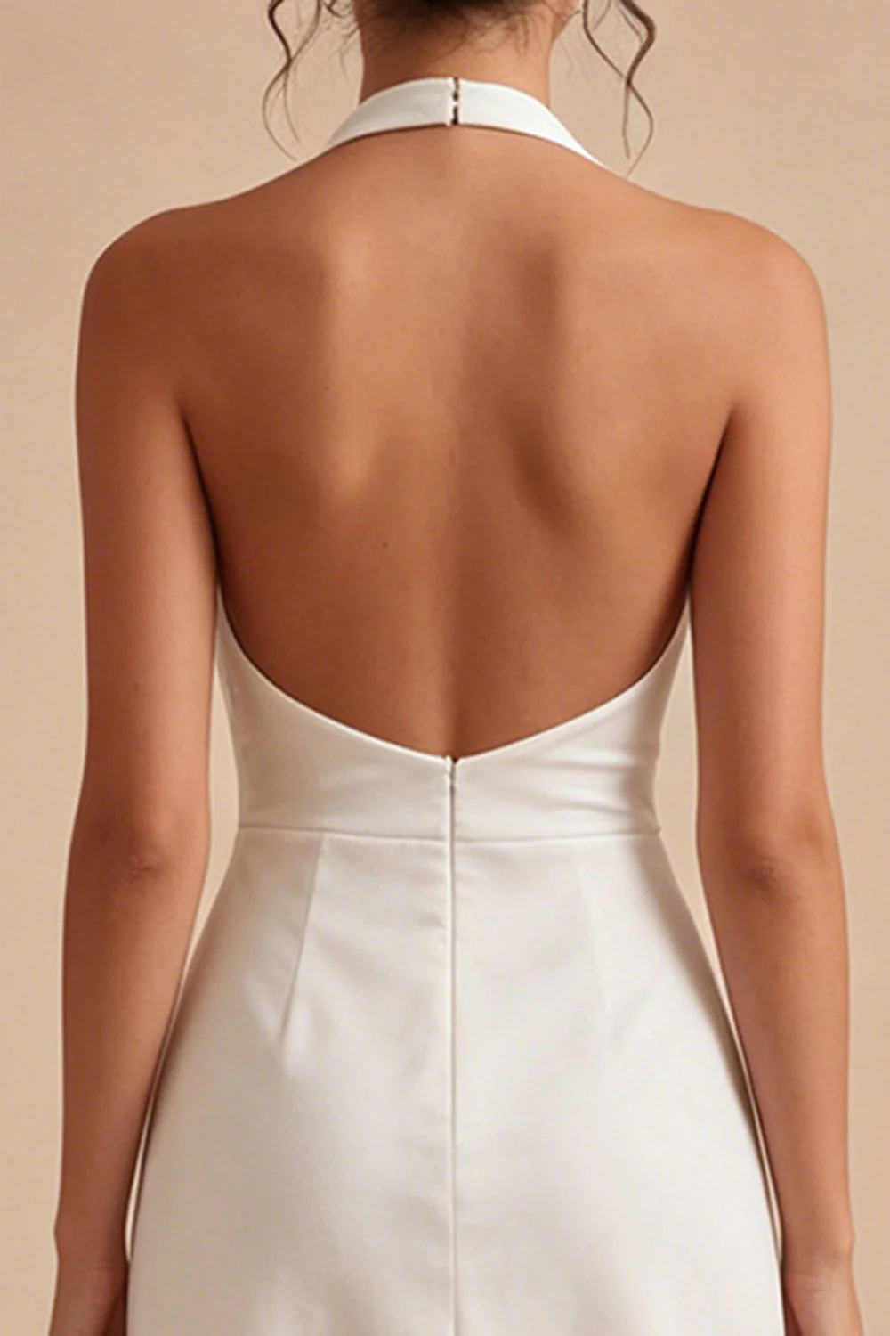 Simple lidu Une petite robe blanche dos nus - Image 4
