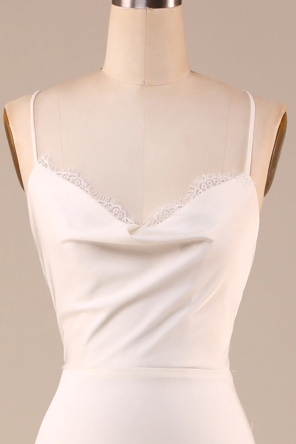 Simple Sirène Ivoire Boho Robe de mariée longue - Image 4