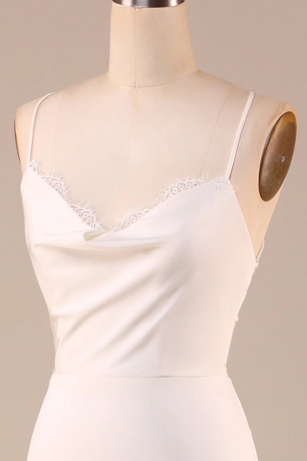 Simple Sirène Ivoire Boho Robe de mariée longue - Image 6