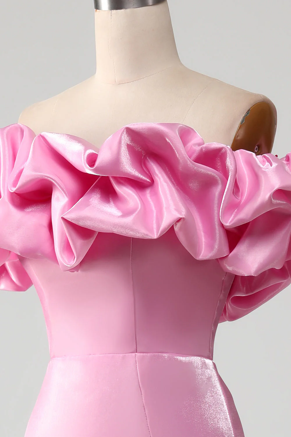 Sirène bustier rose robe de Soirée avec volants - Image 6