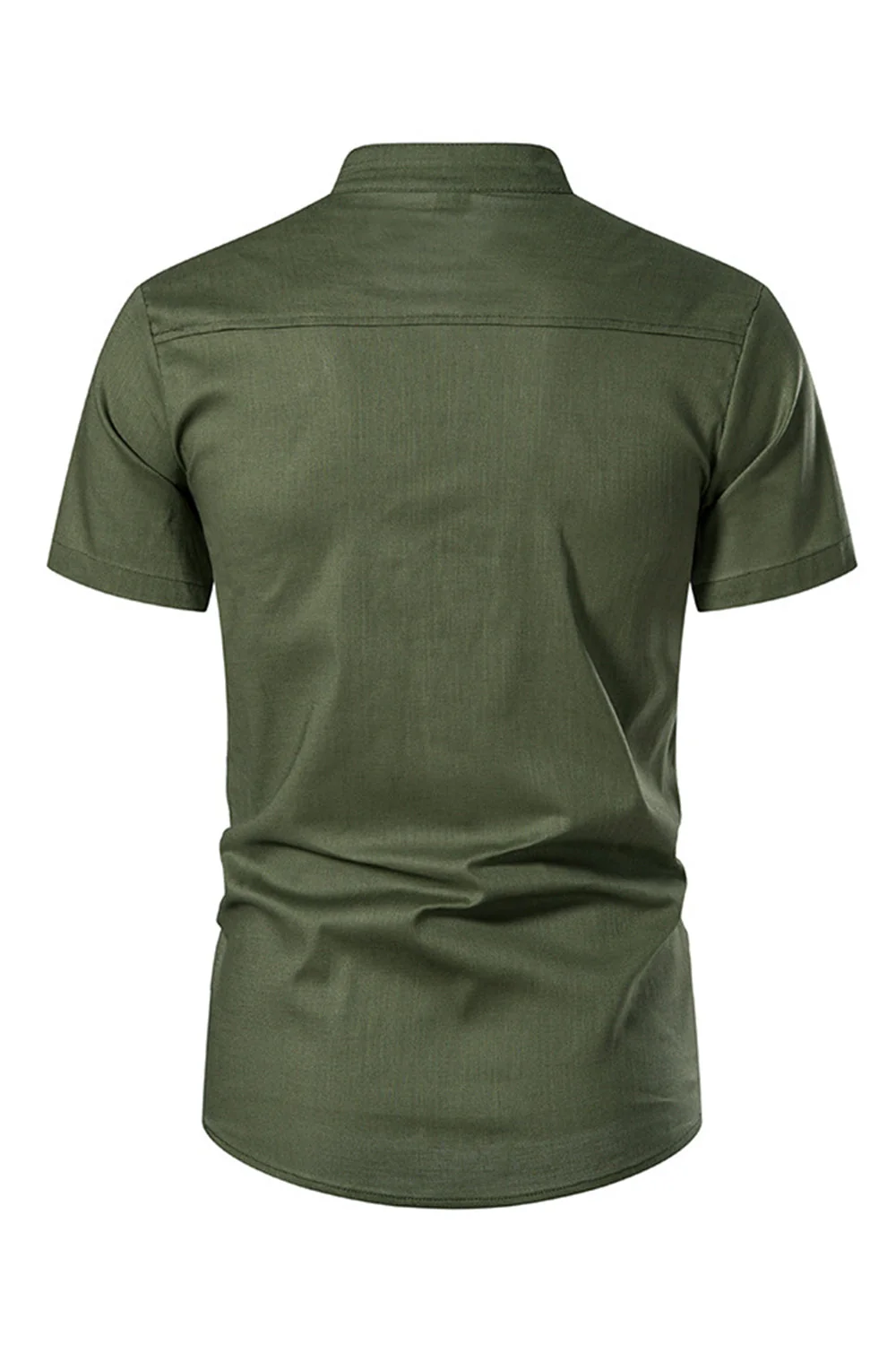 Hauts d'été pour hommes coupe slim à boutons blancs - Image 14