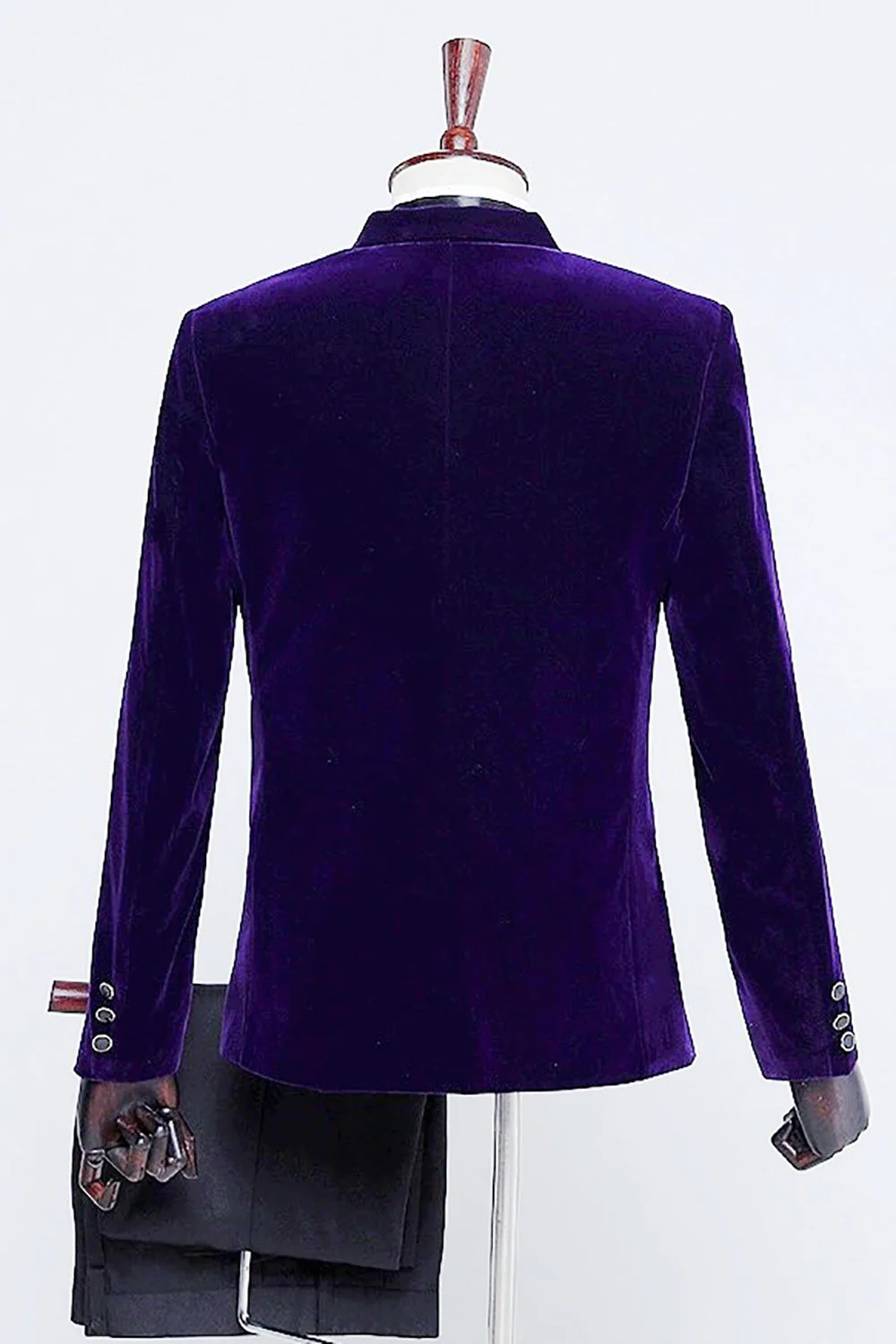 Blazer de smoking en velours noir pour homme - Image 6