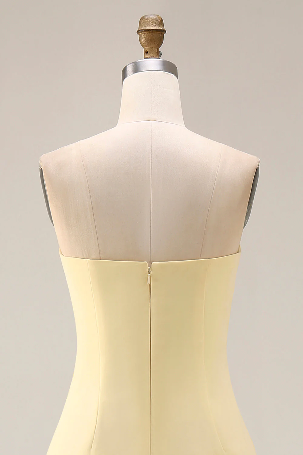 Sorbet au citron Une robe longue longue de demoiselle d’honneur décapotable en chiffon A Line - Image 15