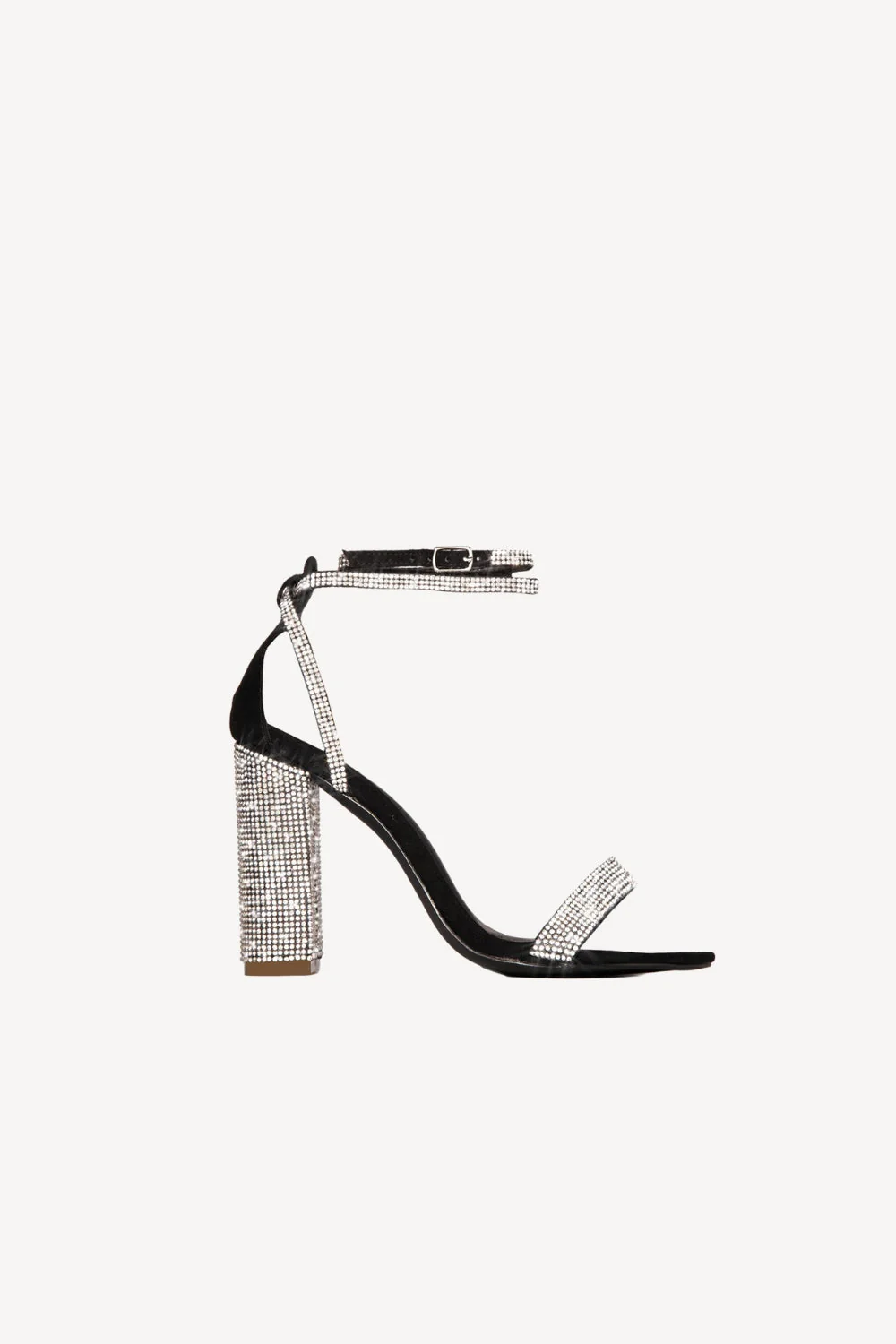Strass Chunky Heel One Boucle Sexy Talon Haut Sandales - Image 2