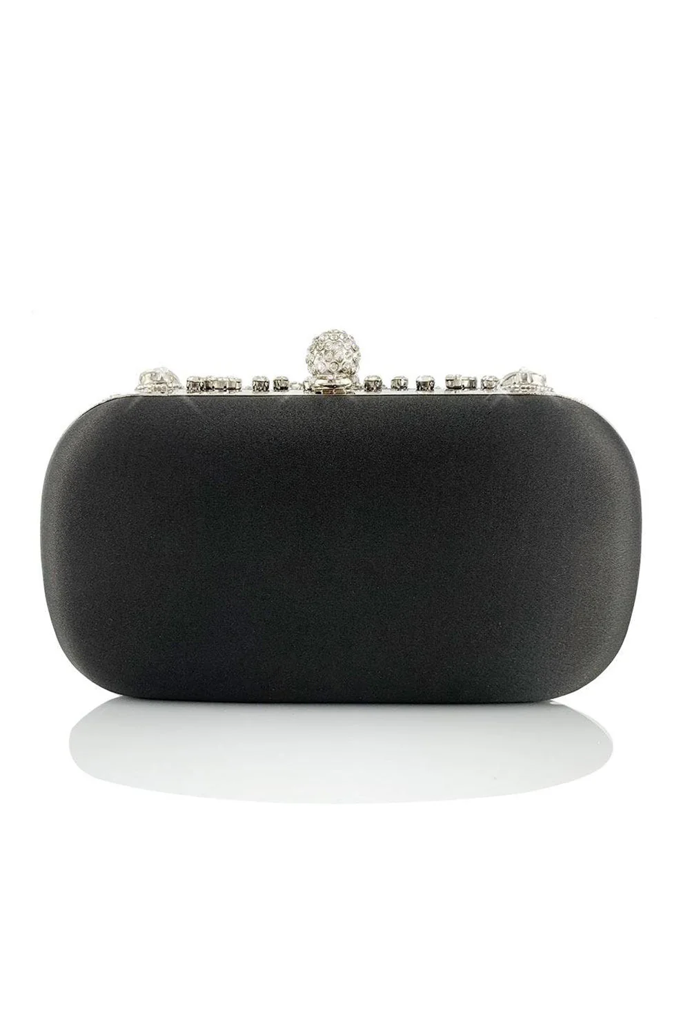 Pochette de soirée noire scintillante avec strass - Image 2