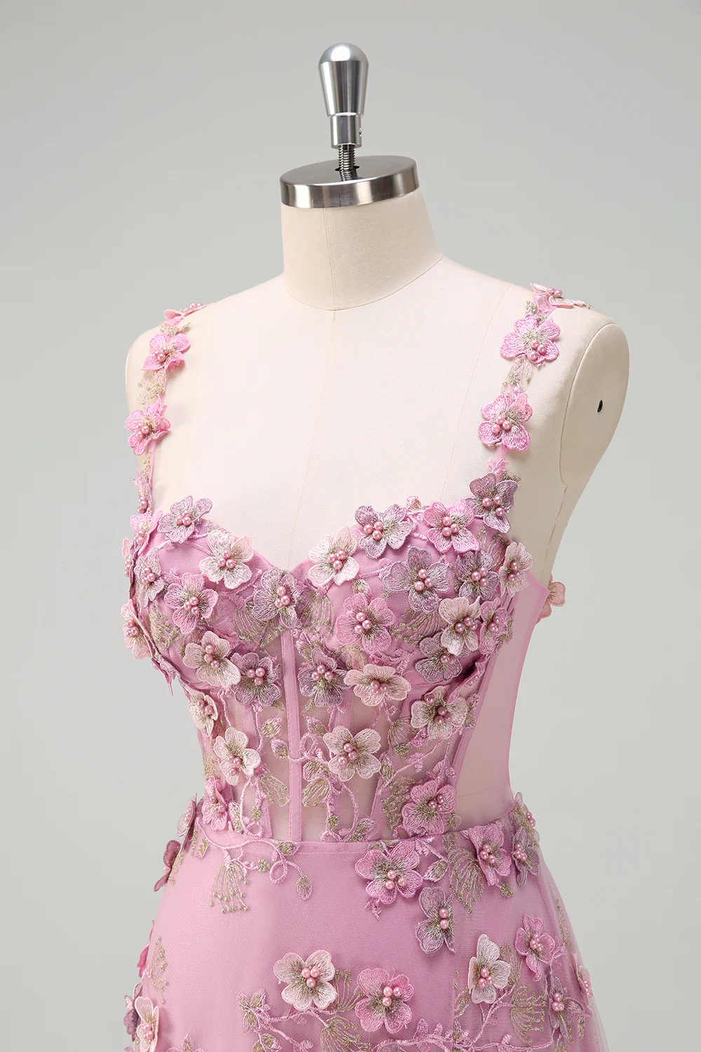Taro Purple A-line Épaule Dénudée Applique Robe de Soirée Longue avec Fente - Image 7