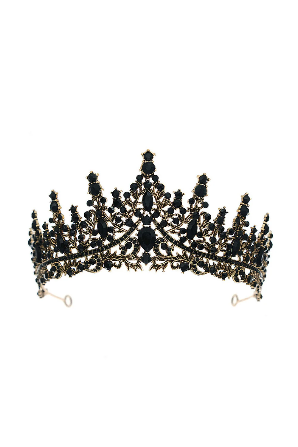 Tiare couronne de la Reine du bal de bal en cristal doré et vert - Image 4