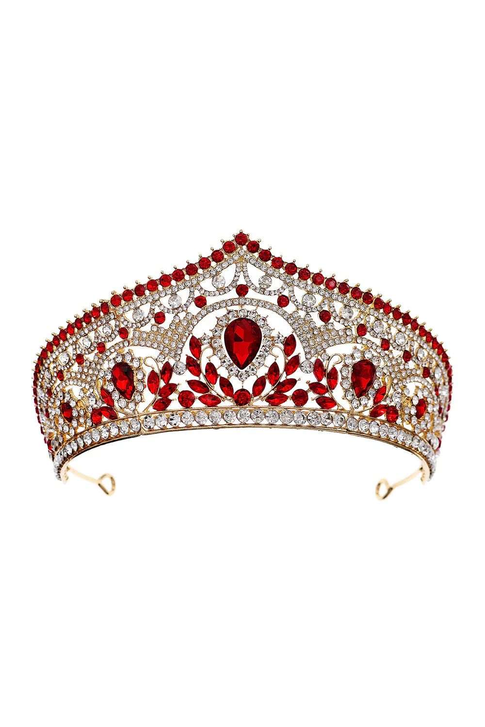 Tiare de luxe Princesse en Cristal Couronne d’Or - Image 4