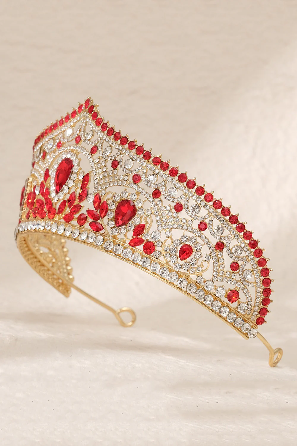 Tiare de luxe Princesse en Cristal Couronne d’Or - Image 5