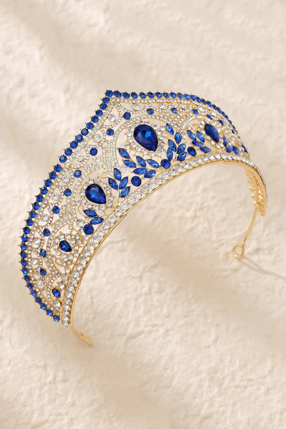 Tiare de luxe Princesse en Cristal Couronne d’Or - Image 8