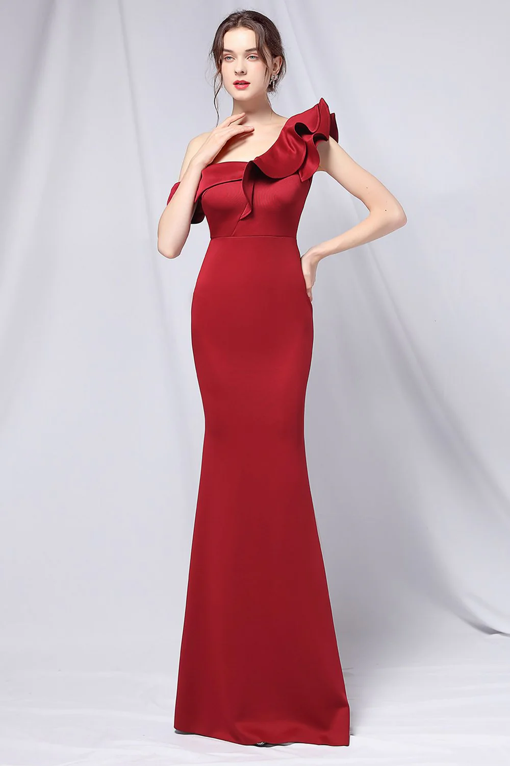 Une épaule simple robe de bal - Image 10