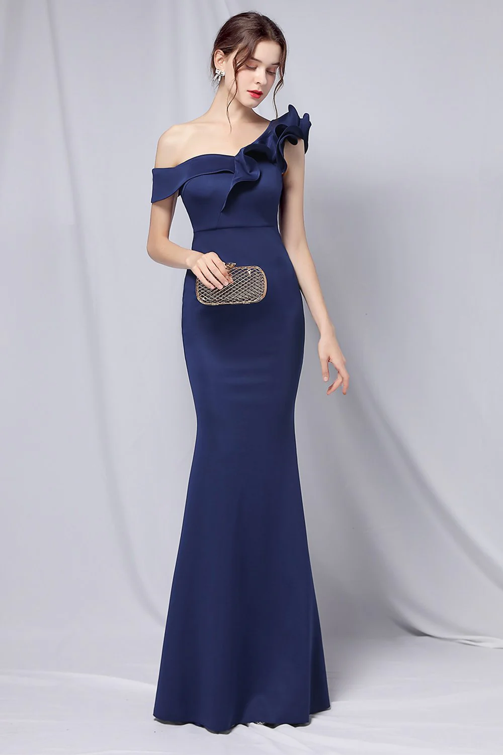 Une épaule simple robe de bal - Image 3
