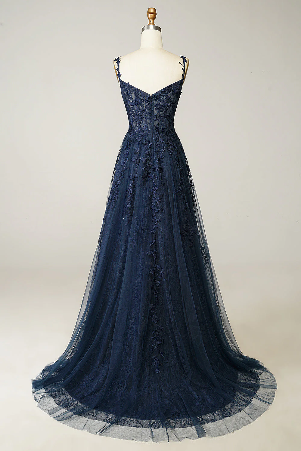 Une ligne de l’épaule Rose vif Robe de bal longue avec appliques - Image 9