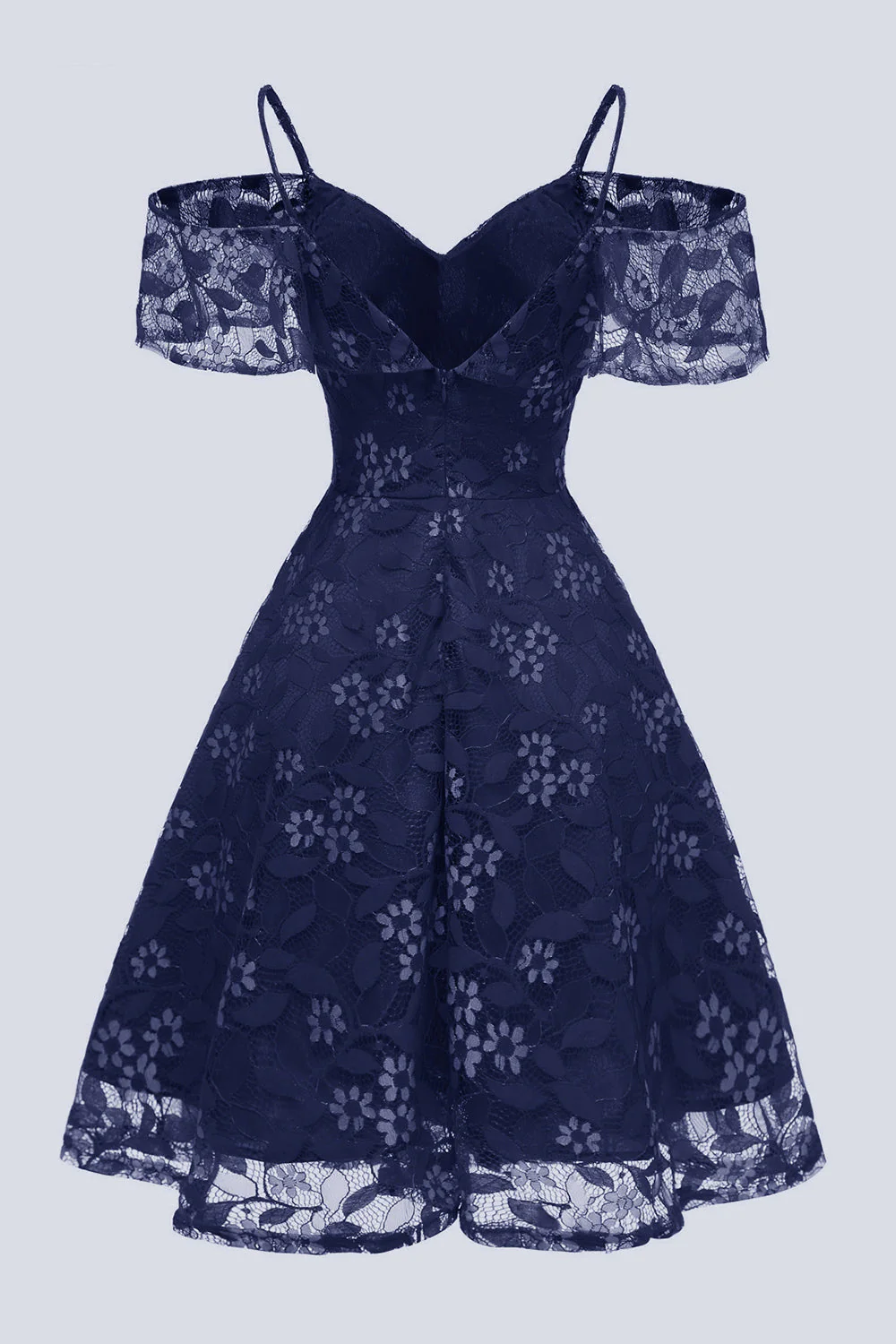 Une ligne de la robe en dentelle Blush à l’épaule - Image 5